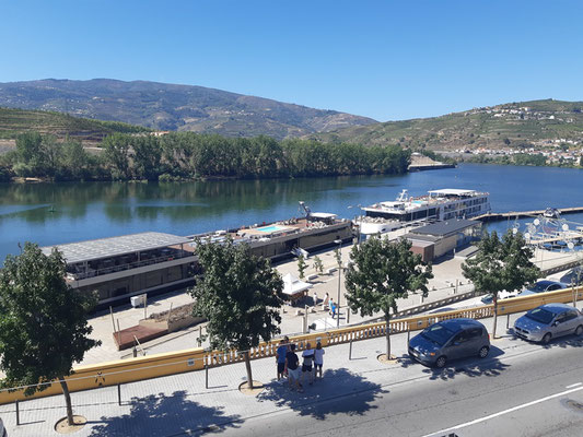 Sicht auf den Douro und den lokalen Schiffslandesteg geniessen