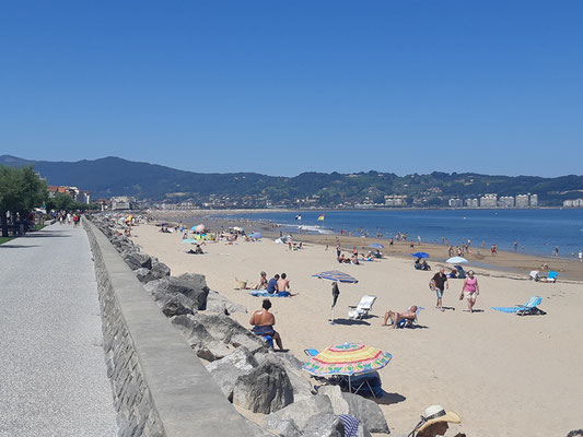 Der Strand von Hendaye, dem letzten Ort an der französischen Atlantikküste