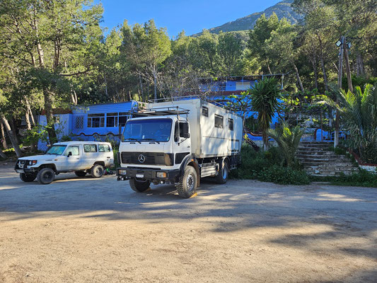 Unser Stellplatz auf dem Camping Municipale in Chefchaouen