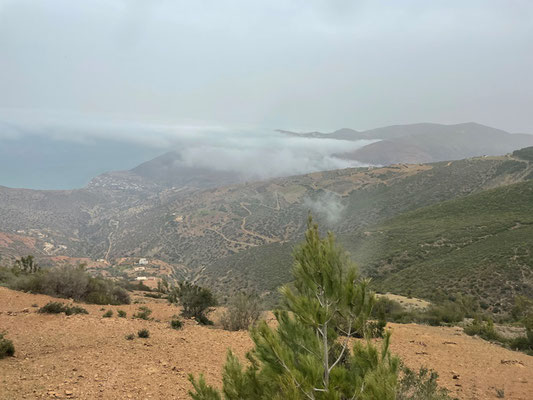 vom Meer her kommt etwas Nebel auf