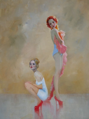 "Backstage II" 80x60, Öl auf Leinwand 