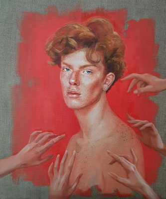 "pretty Boy" 60x50, Mischtechnik auf Leinwand