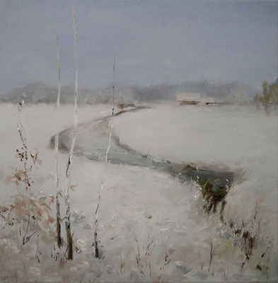 "Winterlandschaft II" 30x30, Öl auf Leinwand