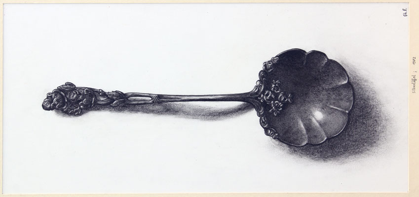 Bleistiftzeichnung / Löffel aus Silber / 1982 