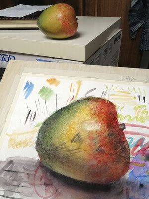 Mango auf Schmierblatt / 2023 
