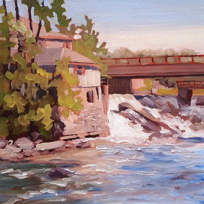 Bird's Mill - Bracebridge   12x12 oil on gallery style canvas   $250. CA   To purchase or view, please contact me. 