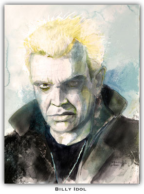 Billy Idol Portrait gemalt