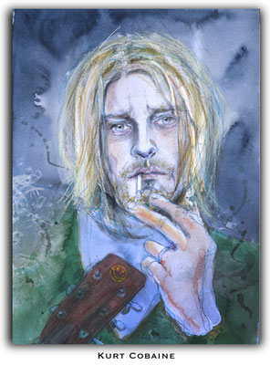 kurt cobaine kunst Portrait gemalt