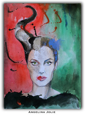 Angelina jolie kunst Portrait gemalt