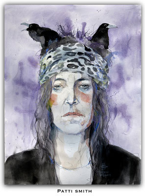 patti smith Portrait gemalt