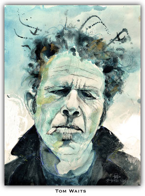 tom waits Portrait gemalt