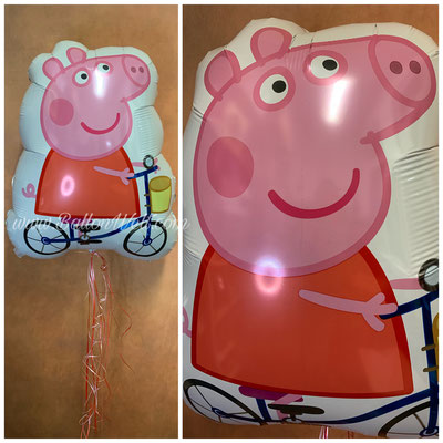 "Peppa Pig" Folienballon inklusive Helium, Bänder und Gewicht. Preis: 17,00€