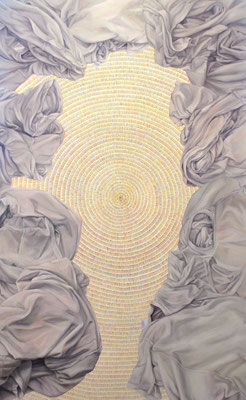  Beyond-The three primary colours [Oil on canvas, Pen, 220×140cm, 2011]