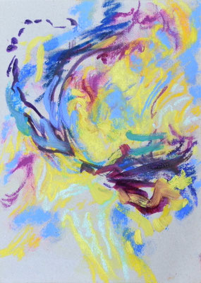 Saturations 12/12 [Oil and soft pastel on cardboard, 28x20cm, 2025]