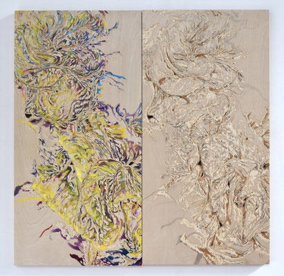 Liminality - 3/6 [Oil and Sumi-ink on panel 100x100cm 2025]