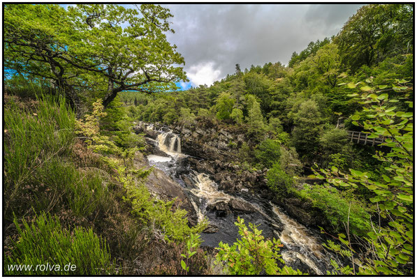 Schottland#Wasserfall#ROGIE FALLS RIVER BLACK WATER ROSS-SHIRE HIGHLANDS 