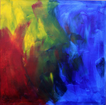 Küstendynamik, 100/100 cm, Acryl auf LW