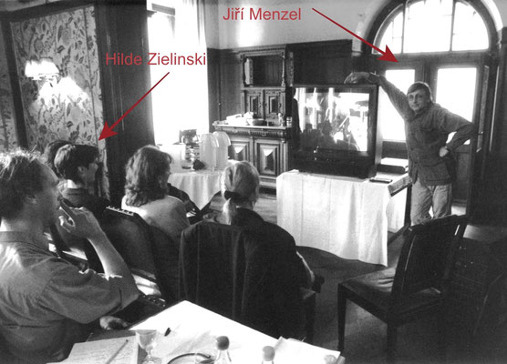 Drehbuchwerkstatt Nürnberg 1992 im Schloss Faber-Castell – Gast Oscarpreisträger Jiří Menzel, † 2020