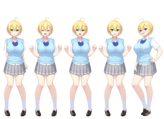 2023/08　ビジュアルノベルゲーム「アルカディア」　キャラクターデザイン表情差分