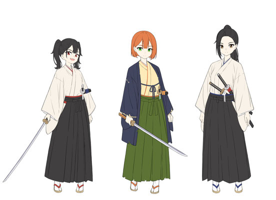 2024/02　ボイスドラマ作品「幕末動乱美少女伝」　キャラクターデザイン
