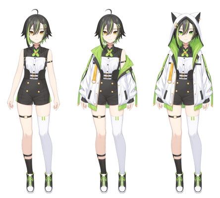2023/02　VTuber 八重閃凪様　キャラクターデザイン