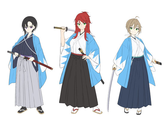 2024/02　ボイスドラマ作品「幕末動乱美少女伝」　キャラクターデザイン