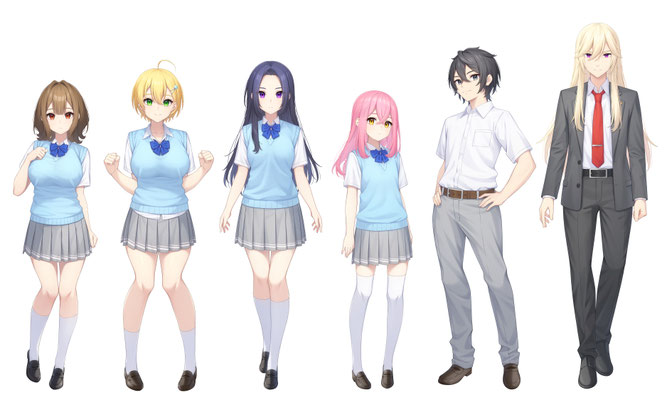 2023/08　ビジュアルノベルゲーム「アルカディア」　キャラクターデザイン