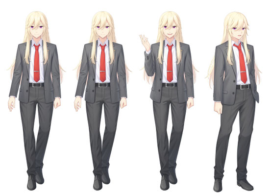 2023/08　ビジュアルノベルゲーム「アルカディア」　キャラクターデザイン表情差分