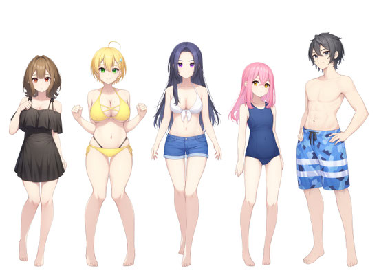 2023/08　ビジュアルノベルゲーム「アルカディア」　キャラクターデザイン服装差分