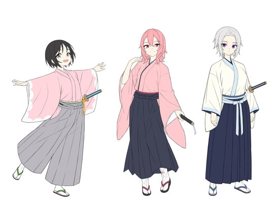 2024/02　ボイスドラマ作品「幕末動乱美少女伝」　キャラクターデザイン