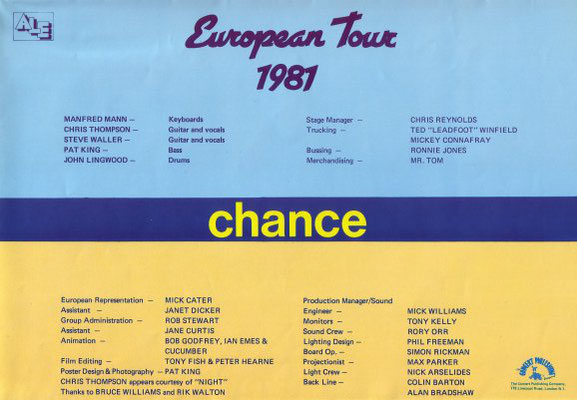 MMEB Chance 1981 Tour Programme - Page 3