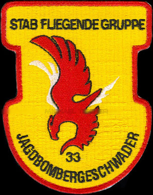 Jagdbombergeschwader 33, Büchel, Stab Fliegende Gruppe, Jagdbombergeschwader 33, black boarder around hawk