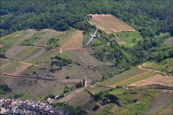 C-130J 7-8609 with the 'round tower' and 'Collis-House', Zell/Mosel