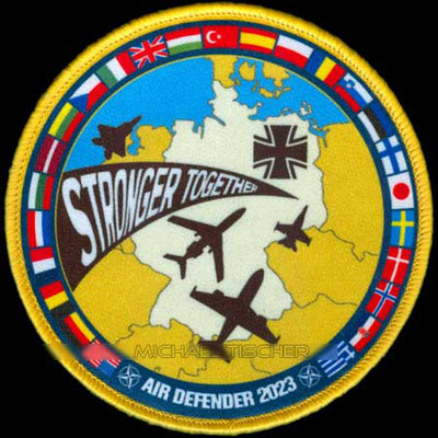 Air Defender 2023, uodated flags NATO Exercise Stronger Together Patch  #airdefender #patch