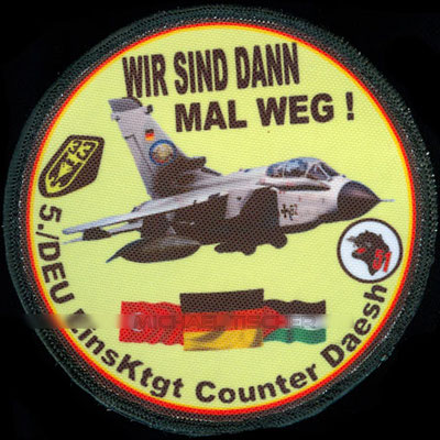 Taktisches Luftwaffengeschwader 33, Büchel, Wir sind dann mal weg, Operation Counter Daesh, 5. DEU EinsKontingent. Zur Verlegung von Incirlik AB nach Al-Azrak, Jordanien