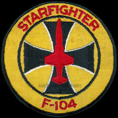 Jagdbombergeschwader 33, Büchel, F-104 Starfighter, Luftwaffe Patch für F-104 Crew (variation)