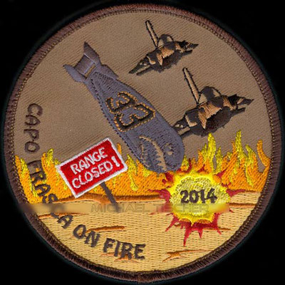 Taktisches Luftwaffengeschwader 33, Deci, Capo Frasca on fire (Range closed) 2014 #Deci #luftwaffe #jabog33 #patch