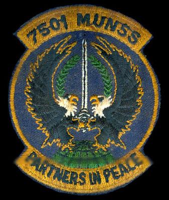 7501 #MUNSS Munition Support Squadron #Buechel #USAFE 52nd Tactical Fighter Wing Spangdahlem #patch #abzeichen #TaktLwG33