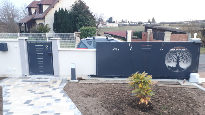 COULISSANT 4m MOTORISE + PORTILLON EPOXY