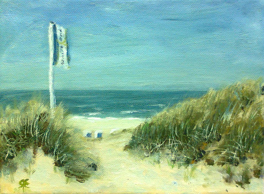 Strandblick, Acryl auf Leinwand, 18 x 24 cm