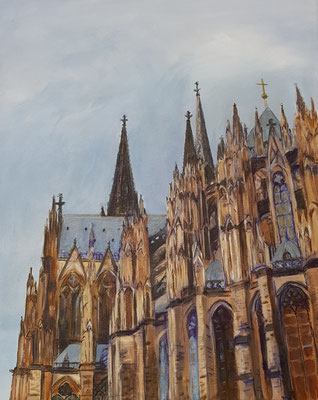 Kölner Dom, 2018, 40 x 50 cm, Mischtechnik auf Leinwand