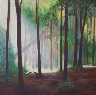 Sommerwald, 60 x 60 cm, Acryl auf Leinwand, 2020