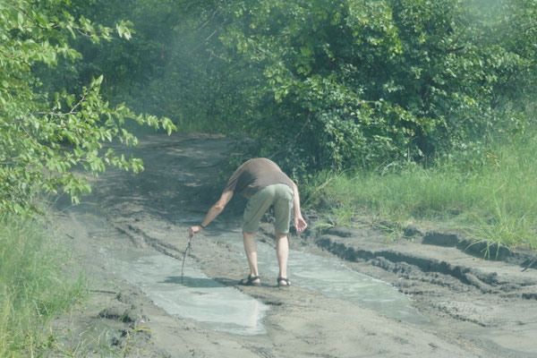 Vermessung der Wasserstandstiefe