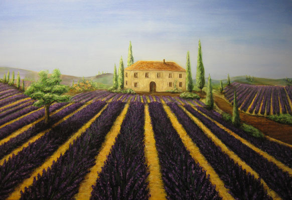 Lavendel, Acryl auf Leinwand, 60x50cm
