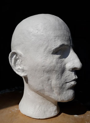 Maynard James Keenan- Kopfplastik, Modellmasse - lackiert, 40x20cm