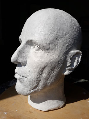 Maynard James Keenan- Kopfplastik, Modellmasse - lackiert, 40x20cm