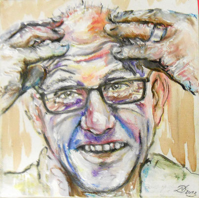 Acryl und Auquarellstift auf Leinwand, 20x20cm