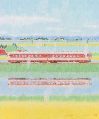 「春汽車ニ」8F 日本画