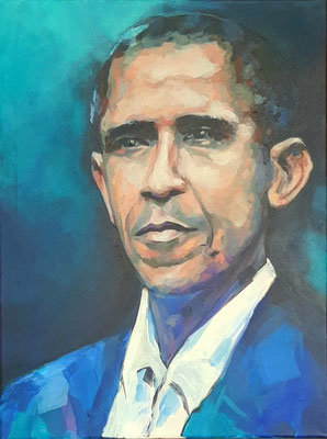 Barack / Acryl auf Leinwand 80x60cm / Preis mit Rahmen 650.- Euro