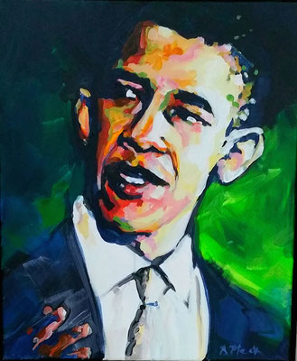 Mr. President / Acryl auf Leinwand 50x60cm / Preis mit Rahmen 420.- Euro